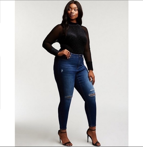 NWT! Charlotte Russe Black Mesh Leopard Bo… - Picture 2 of 6